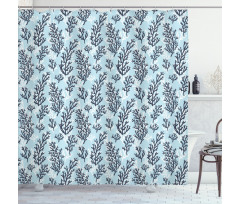 Coral Seaweed Shower Curtain