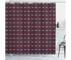 Blue Wings on Dark Shower Curtain