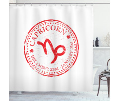 Horoscope Sign Shower Curtain