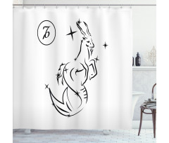 Sketch Goat Shower Curtain