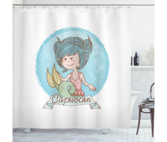 Pastel Mermaid Shower Curtain