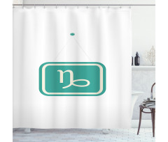 Bicolor Sign Shower Curtain