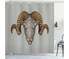 Ram Horns Shower Curtain