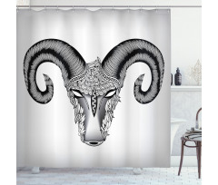 Head of Aries Art Shower Curtain