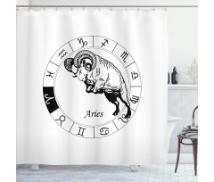 Signs Jumping Goat Shower Curtain