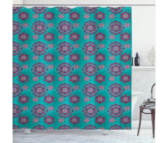 Medieval Floral Ornaments Shower Curtain