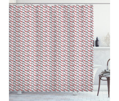 Tangled Ogee Lines Shower Curtain