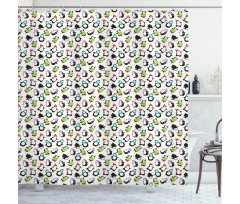 Happy Funny Animals Shower Curtain