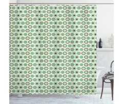 Polka Dot Pastel Pattern Shower Curtain