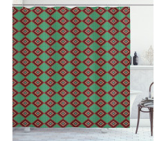 Ornamental Chevron Shower Curtain