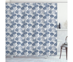 Pastel Colors with Leaves Shower Curtain
