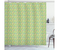 Memphis Style Pattern Shower Curtain