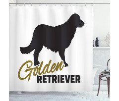 Dog Silhouette Shower Curtain