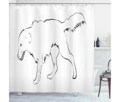 Thoroughbred Furry Shower Curtain