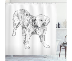 Young Dog Art Shower Curtain