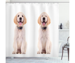 Happy Puppy Shower Curtain
