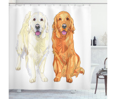 Smiling Dogs Shower Curtain
