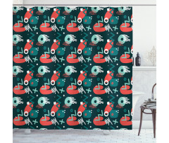 Hipster Shapes Shower Curtain