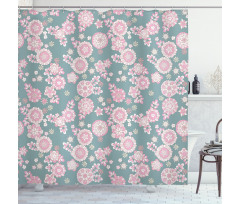 Romantic Pastel Foliage Shower Curtain