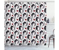 Tigers Passion Theme Shower Curtain