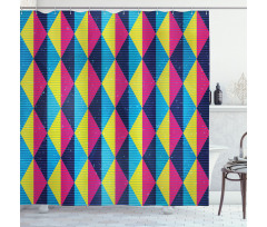 Sixties Triangle Motifs Shower Curtain