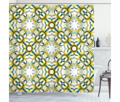 Geometric Lace Pattern Shower Curtain