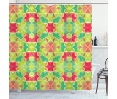 Mosaic Cubes Hexagon Shower Curtain