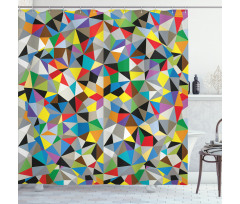 Geometric Mosaic Motif Shower Curtain