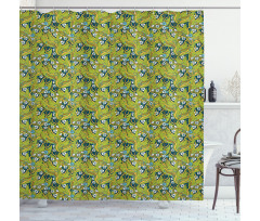 Large Leaves Jungle Shower Curtain