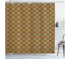 Curls and Swirls Folkloric Shower Curtain
