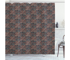 Oriental Paisley Motif Shower Curtain