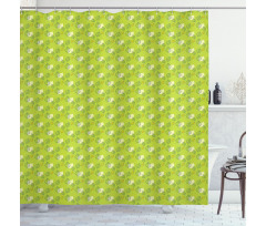 Abstract Falling Leaf Shower Curtain