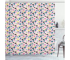 Colorful Cheerful Pets Shower Curtain