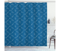 Spiral Seashells Shower Curtain