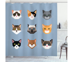 Contemporary Portraits Set Shower Curtain