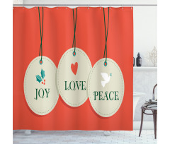 Joy Love and Peace Shower Curtain