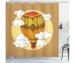 Hot Air Balloon Retro Shower Curtain