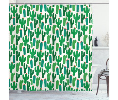 San Pedro Cactus Floral Shower Curtain