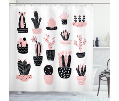 Succulent Pots Shower Curtain