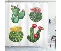 Watercolor Tropical Art Shower Curtain