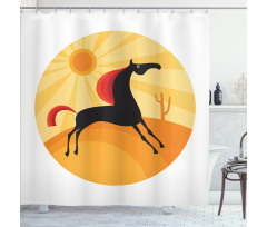 Abstract Animal Desert Shower Curtain