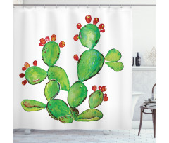 Ripe Prickly Pear Fruits Shower Curtain
