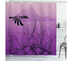 Hornbill Silhouette Shower Curtain