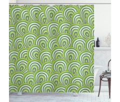 Peacock Design Circles Shower Curtain