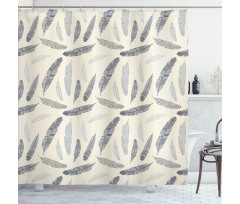 Composition of Quills Shower Curtain