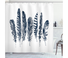 Tribal Sketch Motifs Shower Curtain