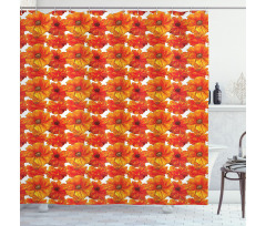 Hand Paint Style Blossoms Shower Curtain