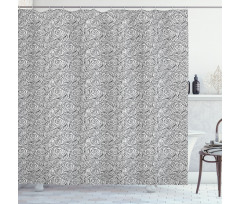 Spiral Roses Shower Curtain