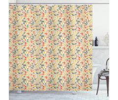 Hand Drawn Style Growth Shower Curtain