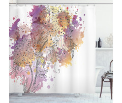 Flourishing Orchids Shower Curtain